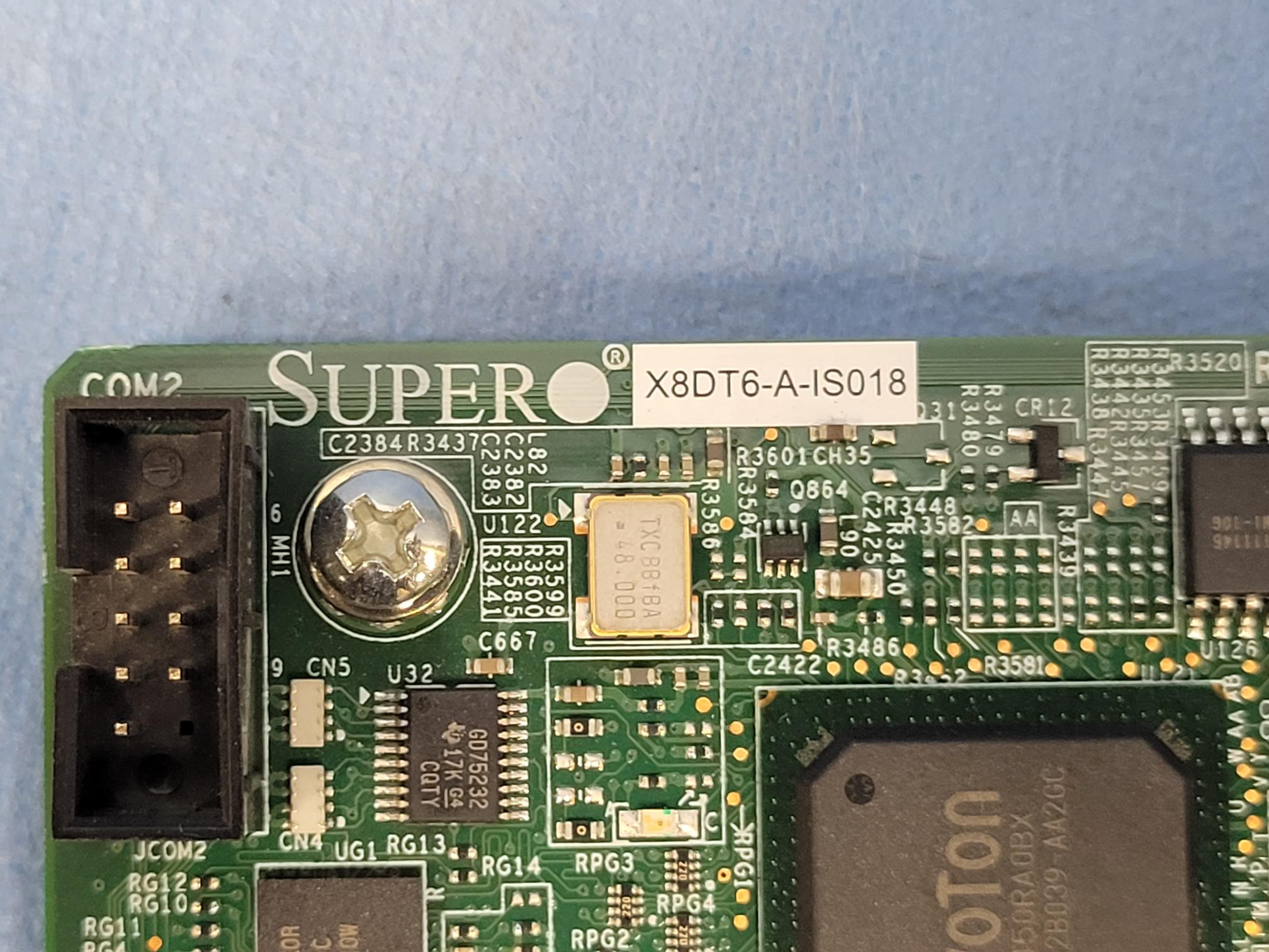 Isilon Dual Socket LGA1366 System Board for NL400 Series X8DT6-A-IS018