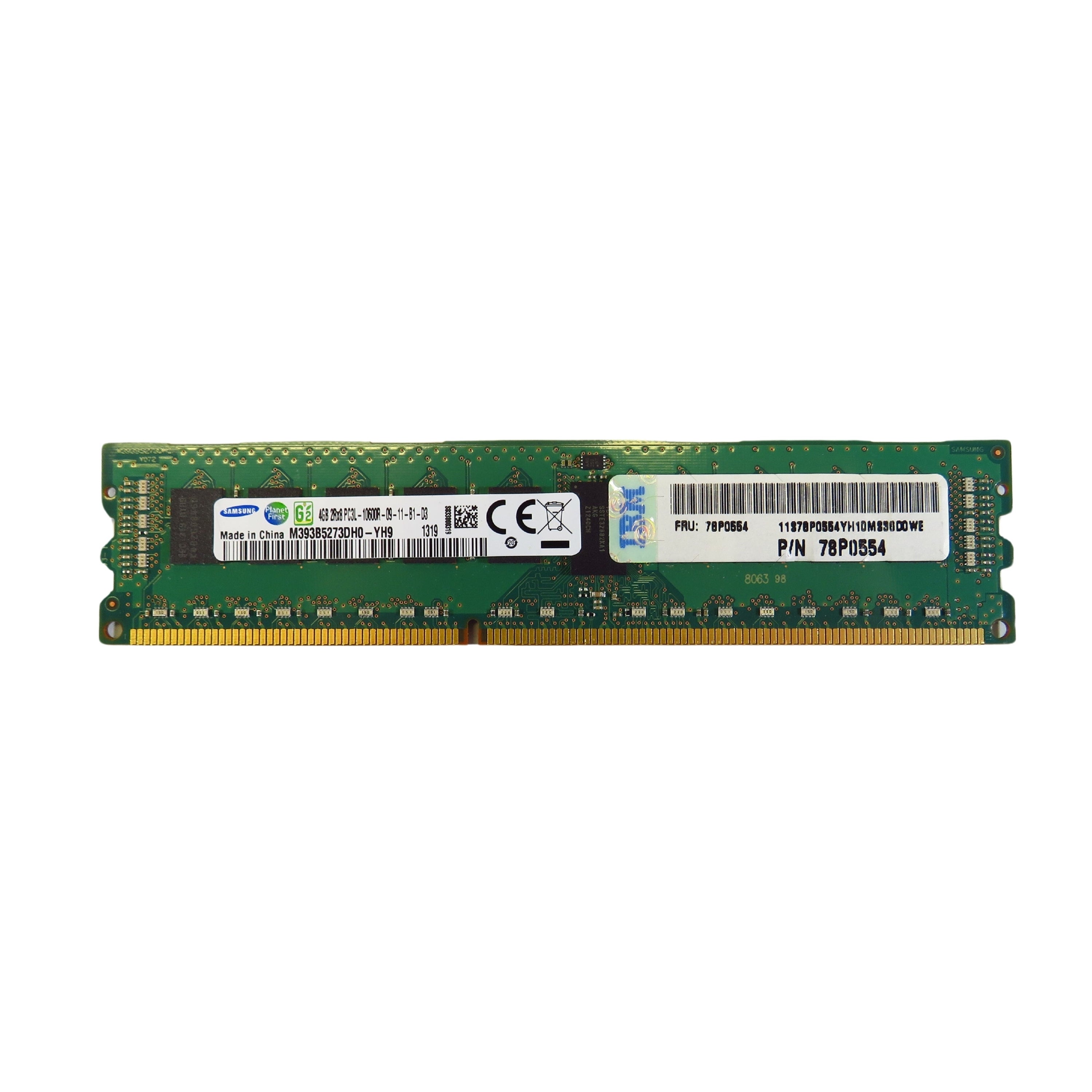 IBM 78P0554 4GB 2Rx8 PC3L-10600R 1333MHz DDR3 Server Memory (Refurbished)