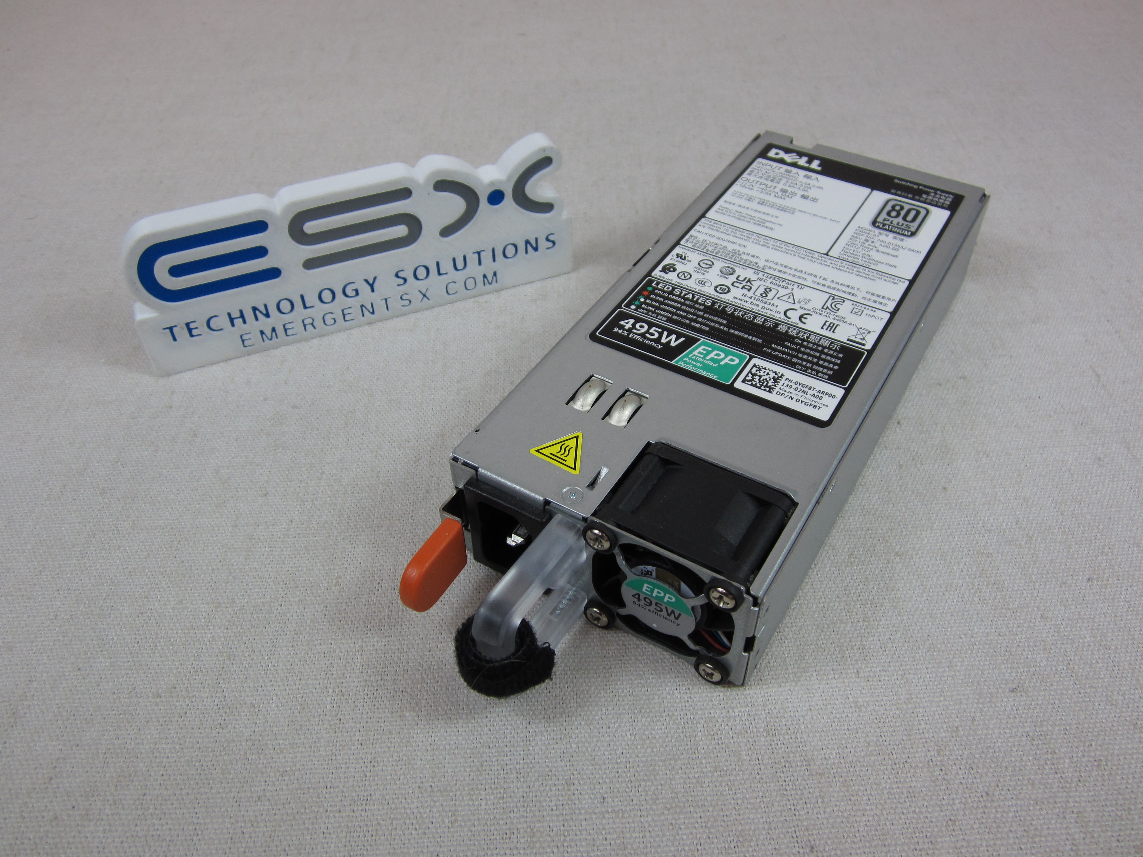 Dell YGF8T 495W 80 Plus Platinum Power Supply 13G/14G