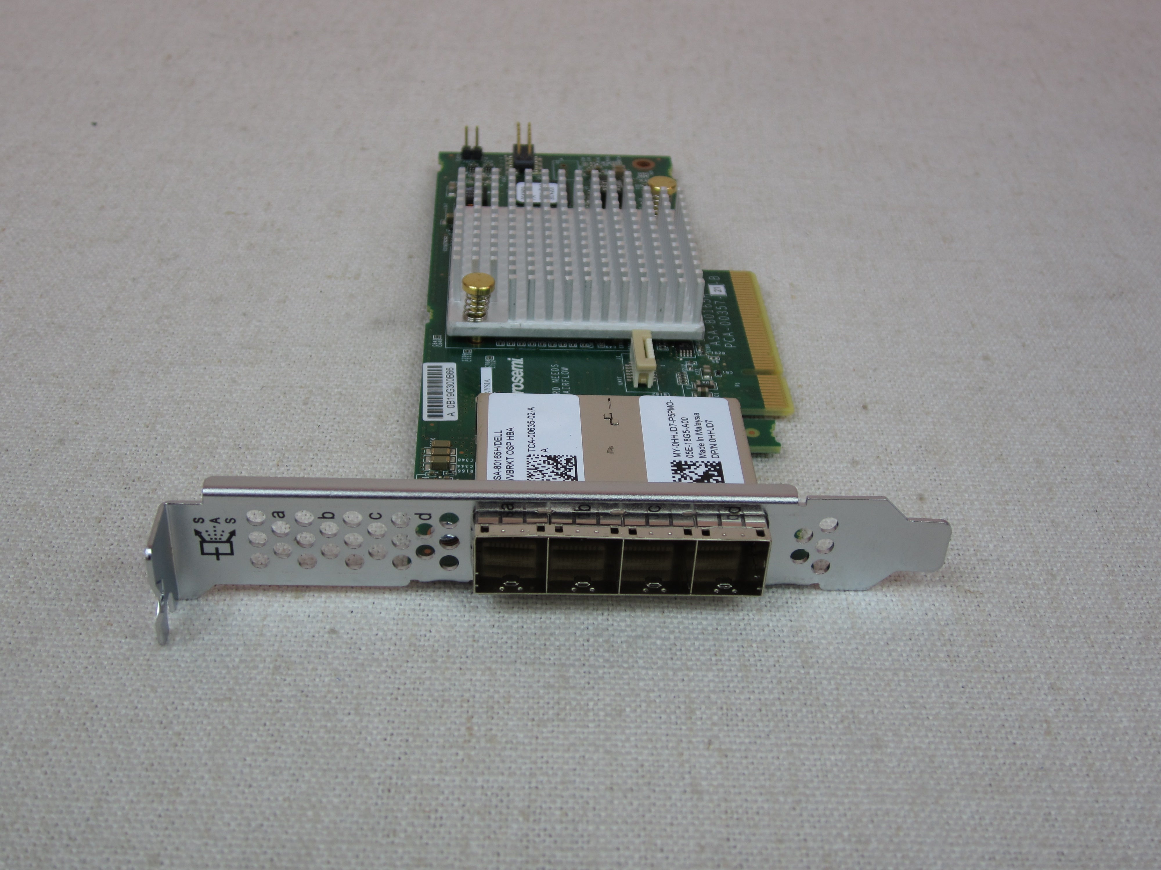 Dell HHJD7 Adaptec ASA-80165H Quad-Port 12Gb/s SAS HBA Full Height