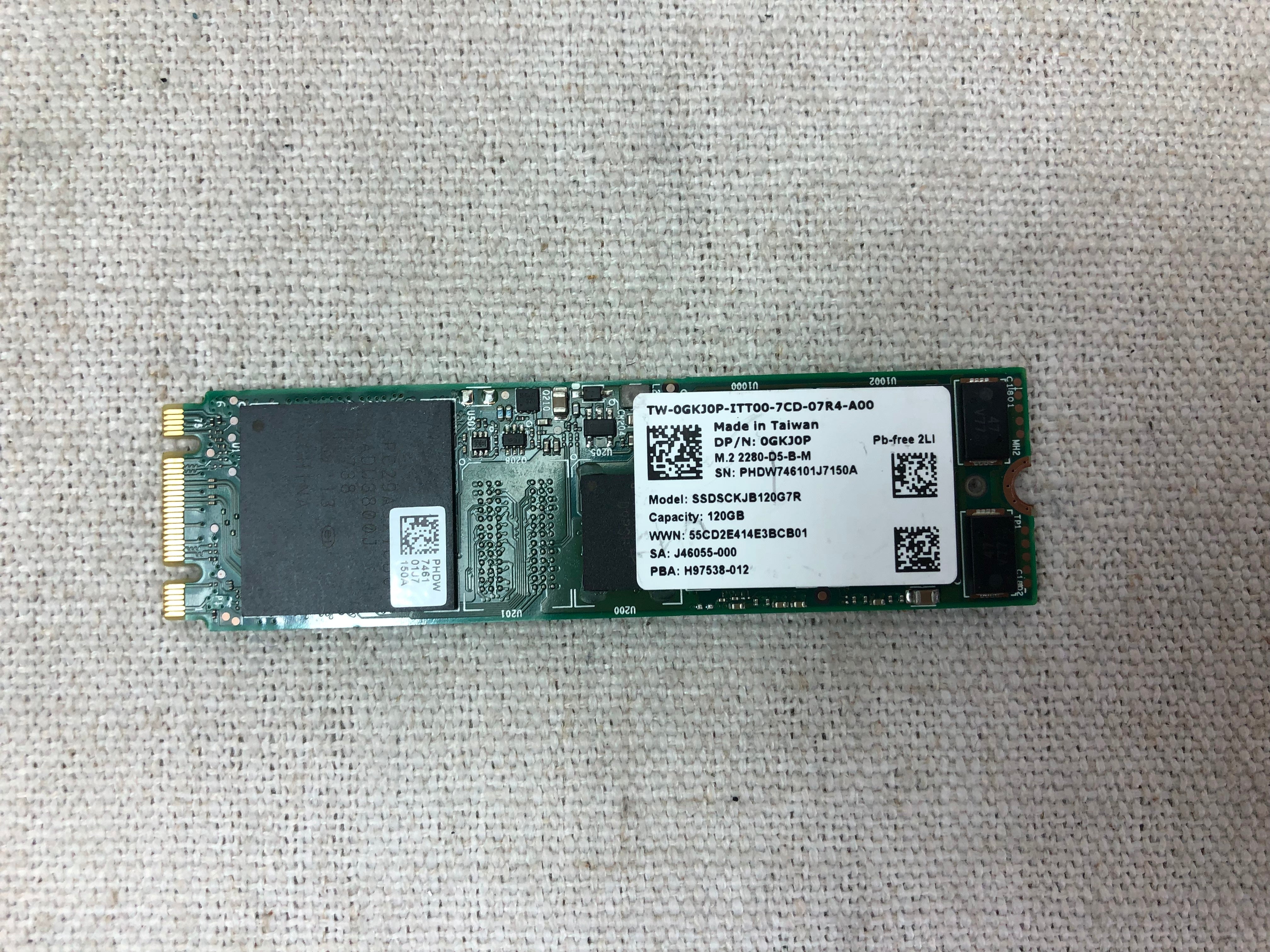 Dell GKJ0P 120GB 6Gb/s SATA M.2 SSD Intel SSDSCKJB120G7R for BOSS Card