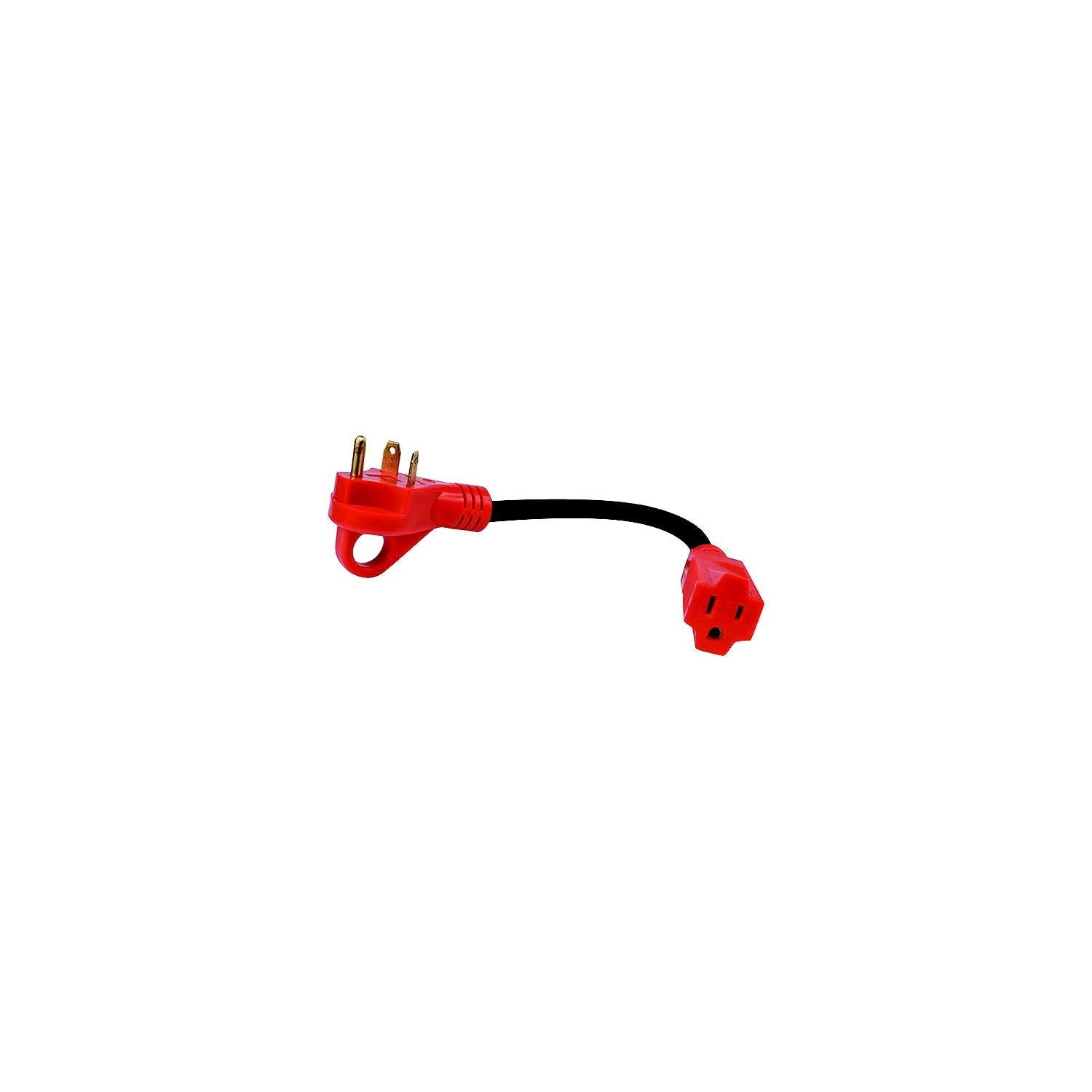 Valterra A10-3050FHVP Dogbone Style Mighty Cord 12" RV Adapter Cord with Handle