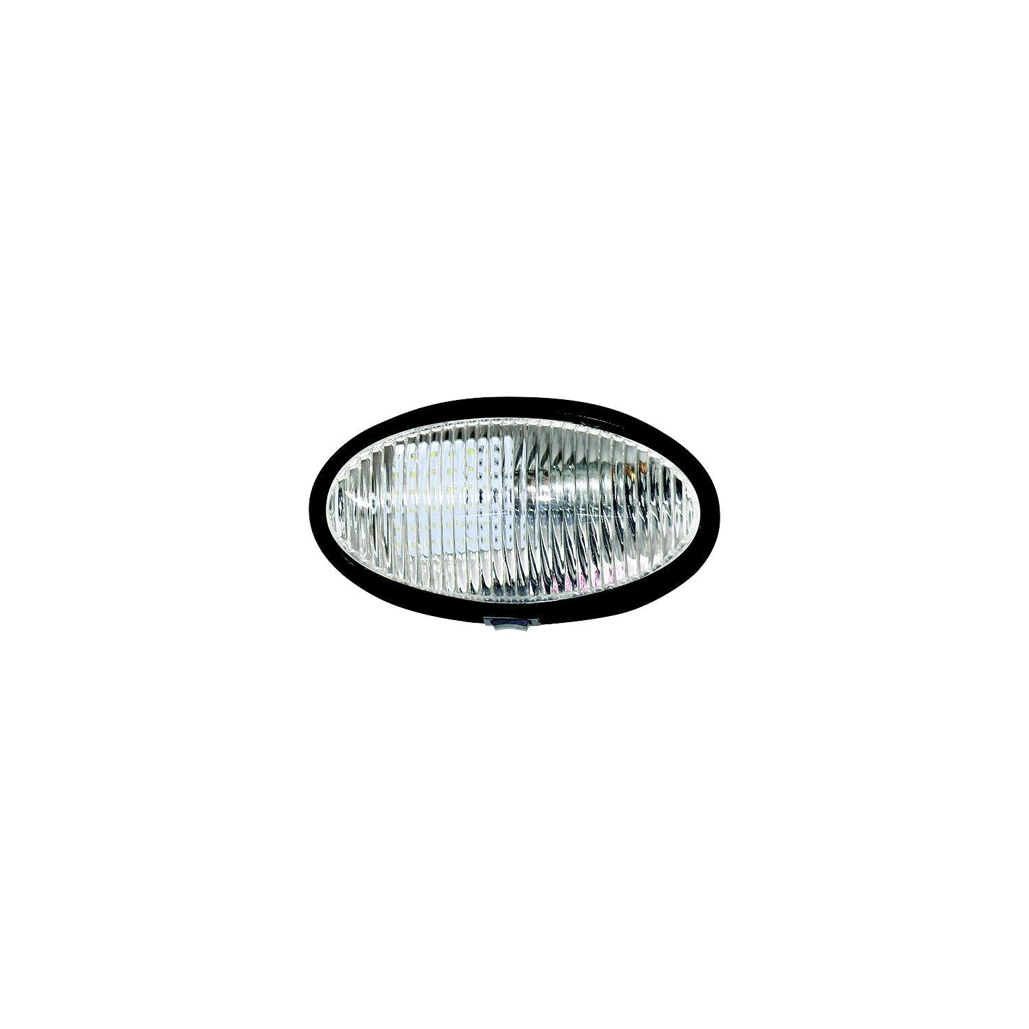 Valterra DG71259VP Oval Porch Light w/Switch, Black w/Clear Lens