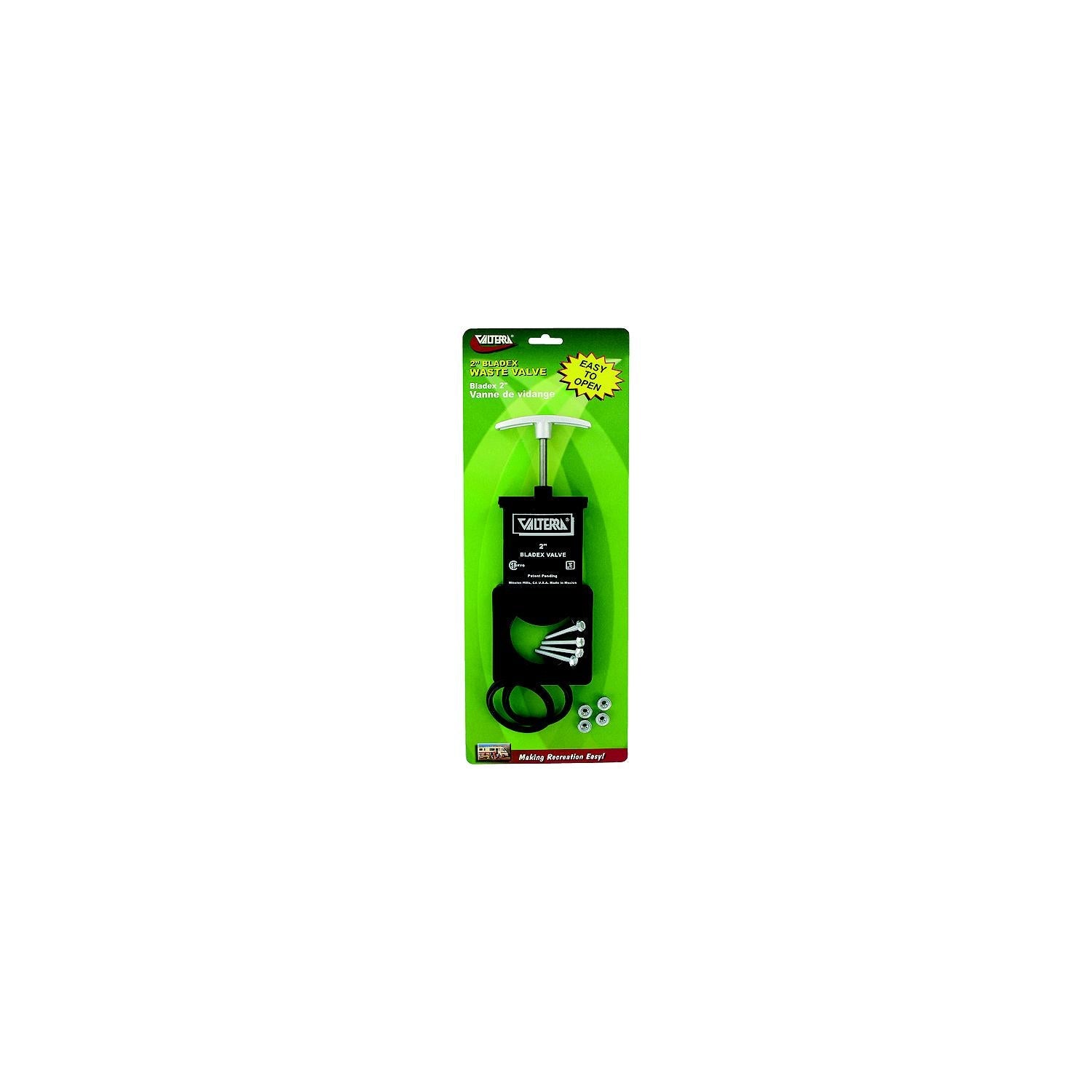 Valterra T1002VPM Bladex RV Waste Metal Handle Valve | Includes Hardware, 2"