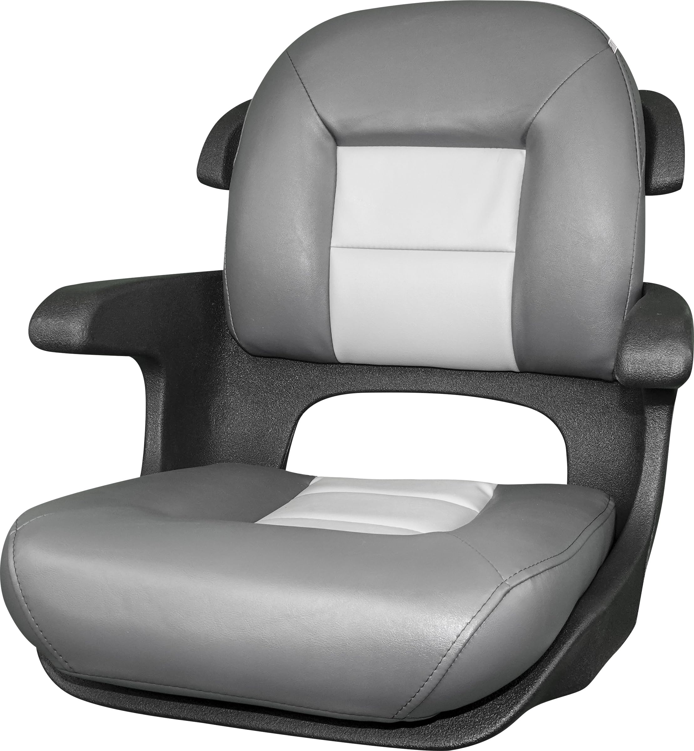 Tempress 57027 Elite Helm Low Back Seat, Black Shell, Charcoal/Grey Cushions