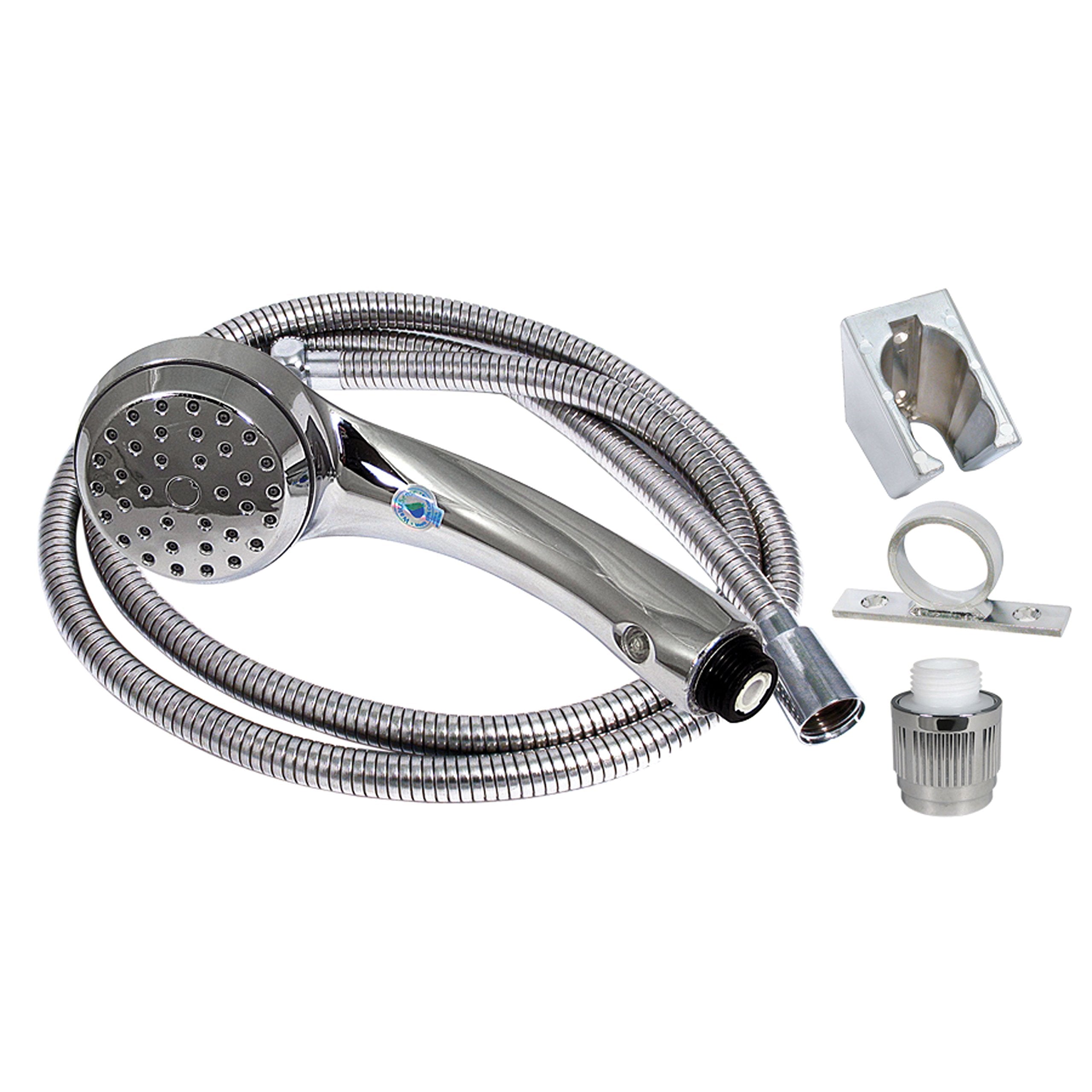 Valterra PF276048 Phoenix Airfusion Hand Held RV Camping Outdoor 60" Shower Hose, & Bracket Kit