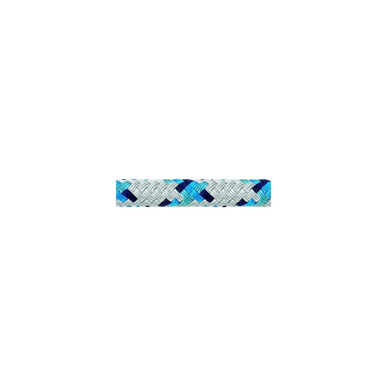Samson Rope 4.35027E+11 Samson Rope 435026805030 Samson 435026805030 XLS3 Yacht, Braid, 13/32" (10mm) x 500', White w/Blue Tracer