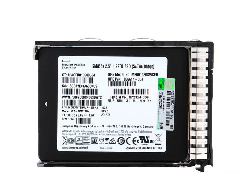 872352-H21 HPE 1.92TB SATA 6Gbps Mixed Use DS 2.5-Inch Solid State Drive with Smart Carrier