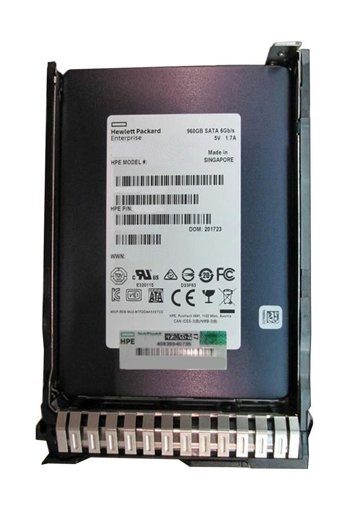875474-H21 HPE 960GB SATA 6Gbps Mixed Use DS 2.5-Inch Solid State Drive with Smart Carrier