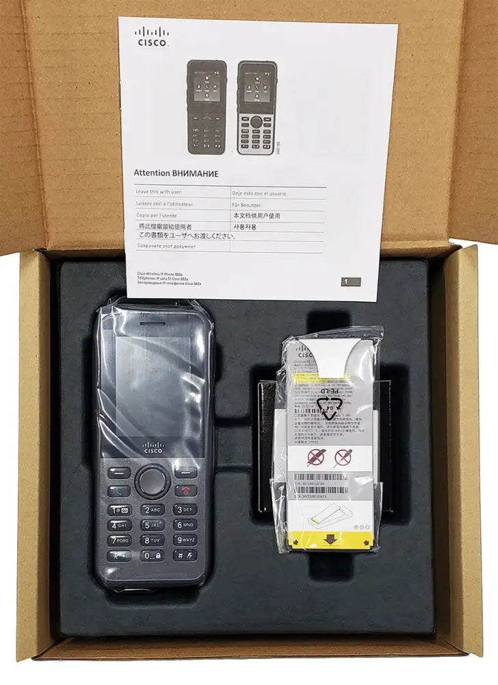 Cisco 8821 Wireless IP Phone Bundle CP-8821-K9-BUN w/ Battery & Charger - New