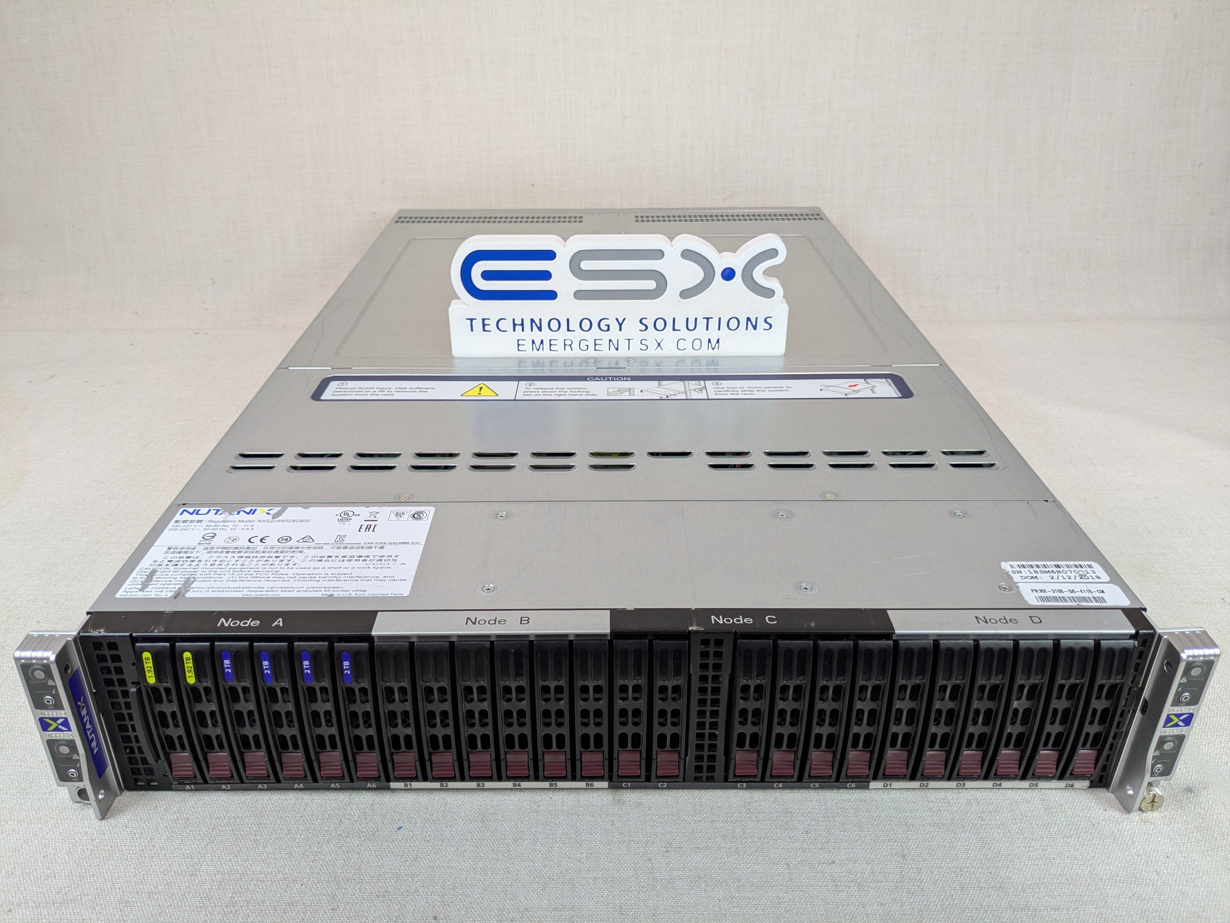 Nutanix NX-3160-G6 / SuperMicro 2U 24x 2.5” Node Server 1x X11DPT-B-G6-NI22 Node