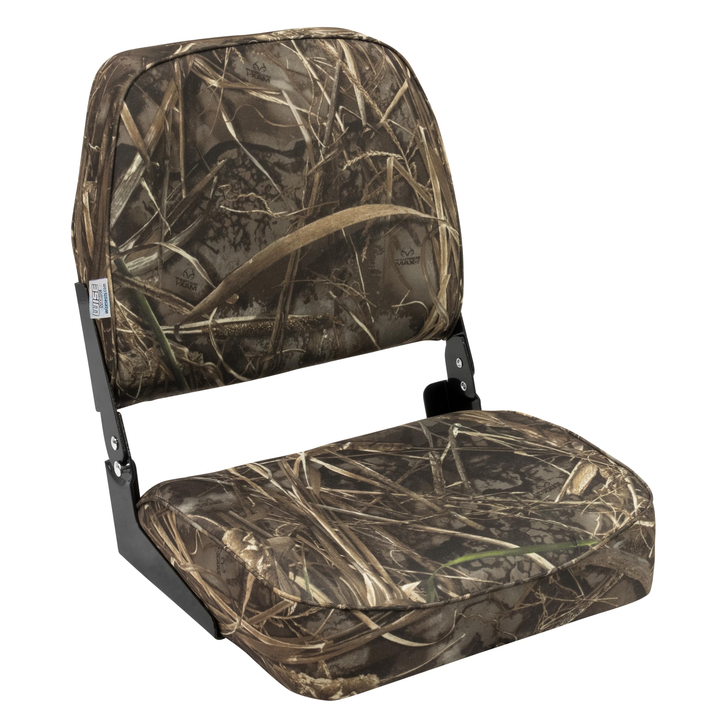 Wise 3312-733 Low Back Promotional Boat Seat, Real Tree Max 5 Camo, 16.25"D x 16"W x 18"H