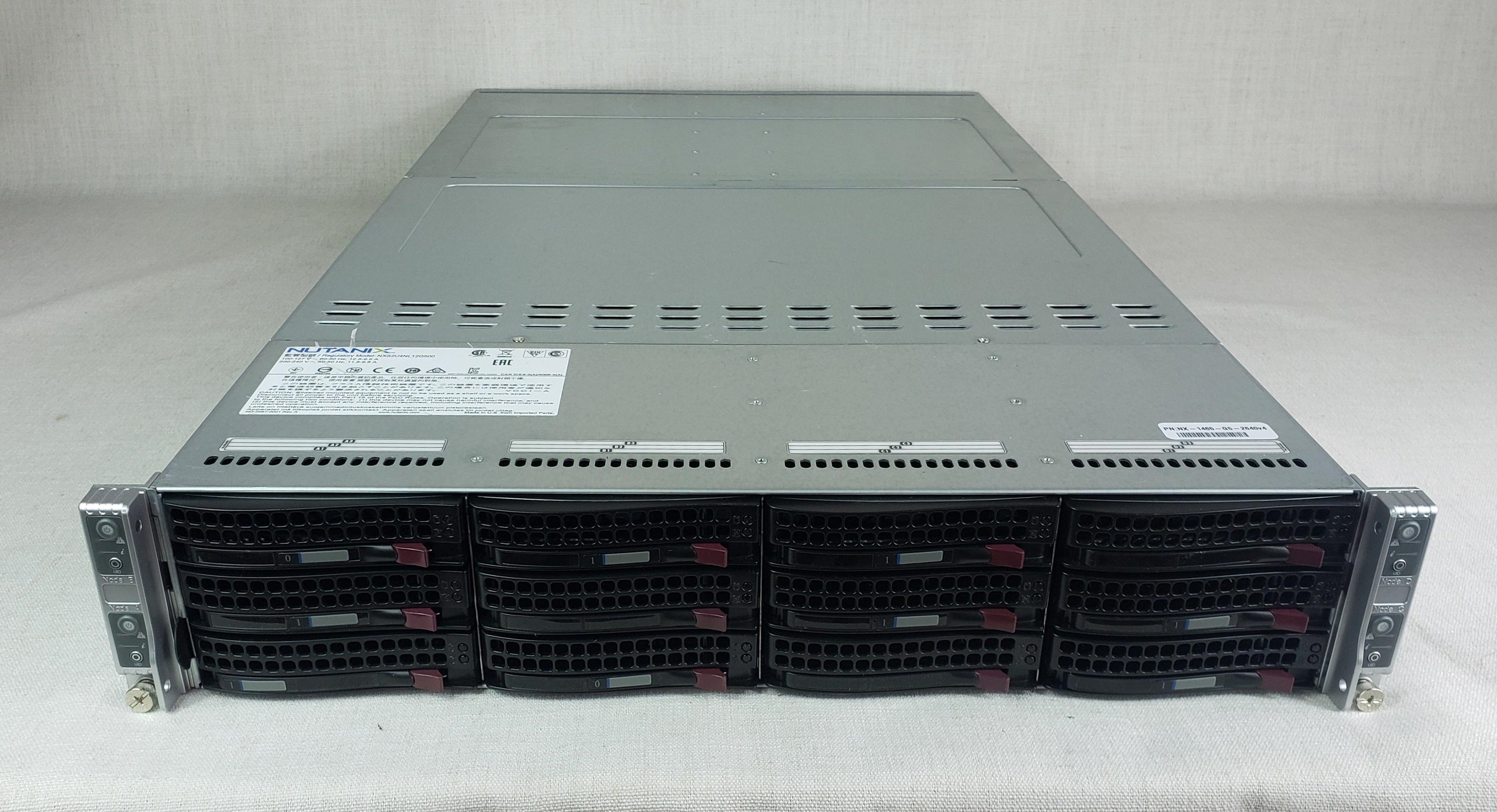 Nutanix/Supermicro CSE-827 2U 4 Node 12x 3.5" Barebones Server - X10DRT No Nodes