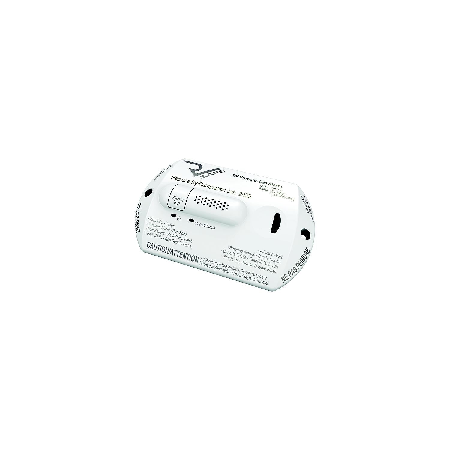 Safe Alarms RVLP-2W RV Safe Propane Alarm, White, 2-Wire