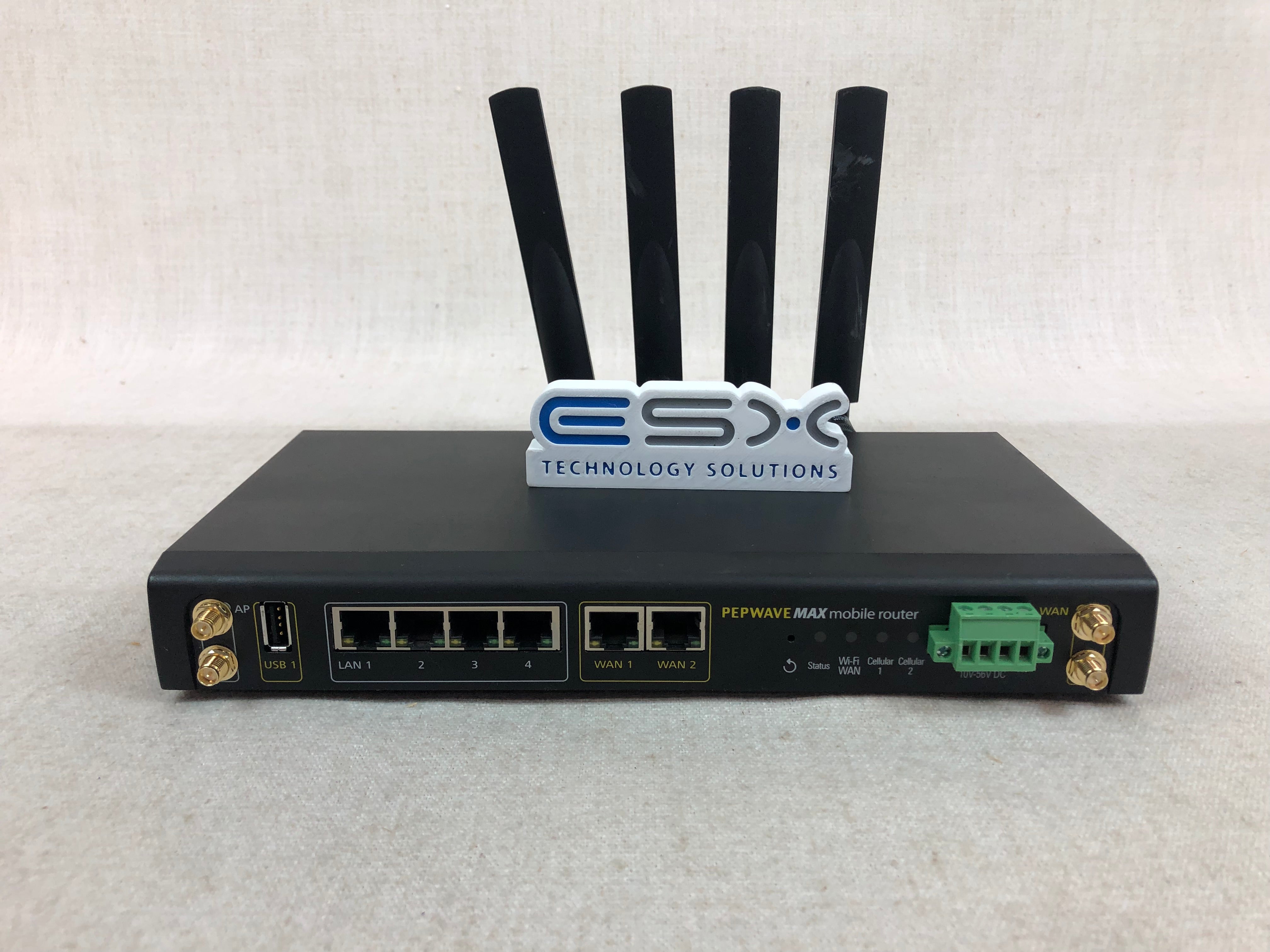 Peplink MAX HD2 Dual 4G LTE Mobile Router w/ AC Adapter + Rack Ears