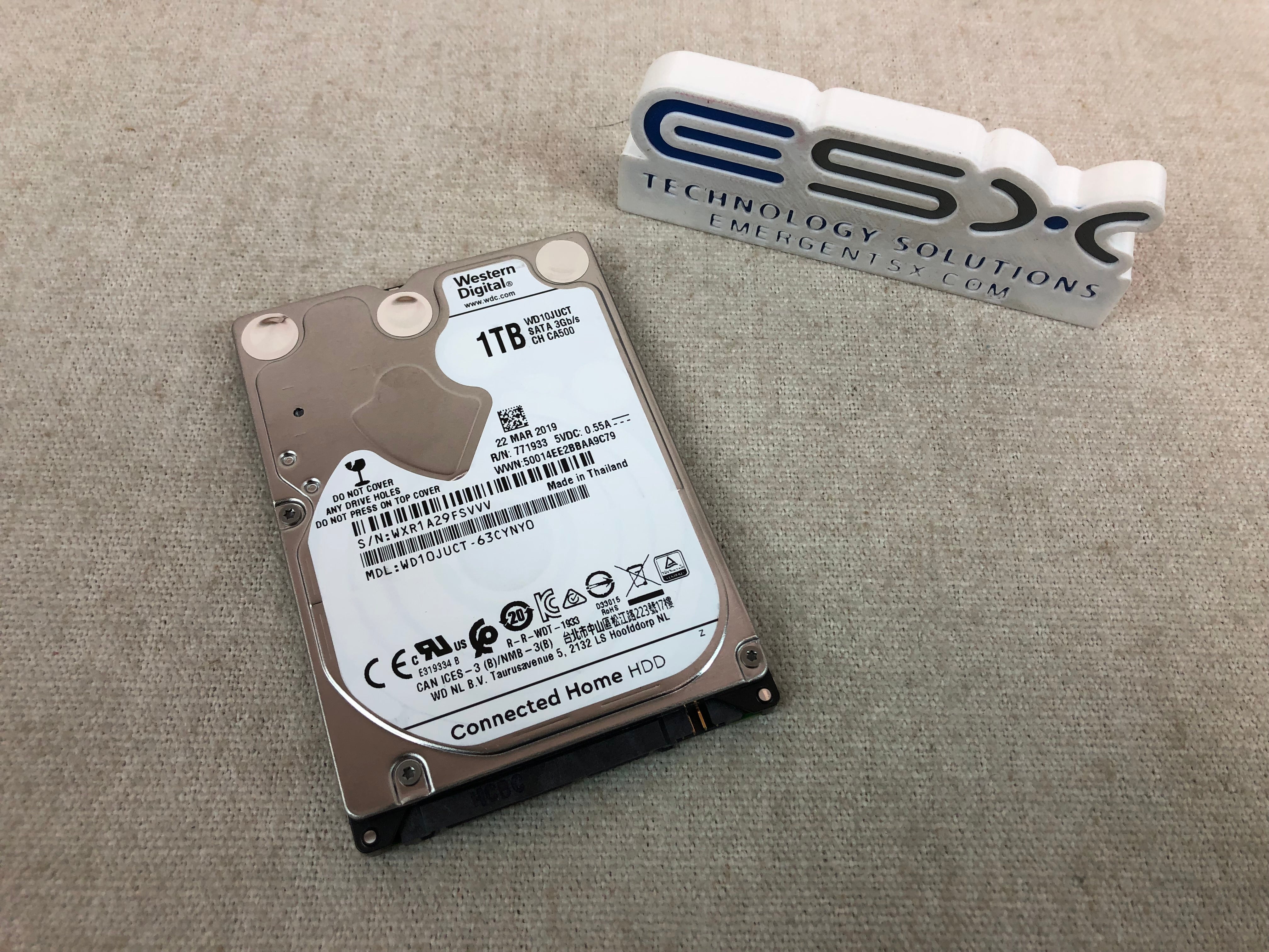 Lot of 2 Western Digital WD10JUCT-63CYNY0 1TB 3.0Gb/s SATA 2.5" HDD 100% health