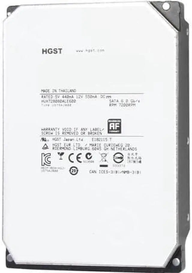 HGST Ultrastar He8 HUH728080ALE600 8TB 7200 RPM 128MB Cache SATA 6.0Gb/s 3.5-Inch 512e ISE Helium Enterprise Data Center Hard Disk Drive