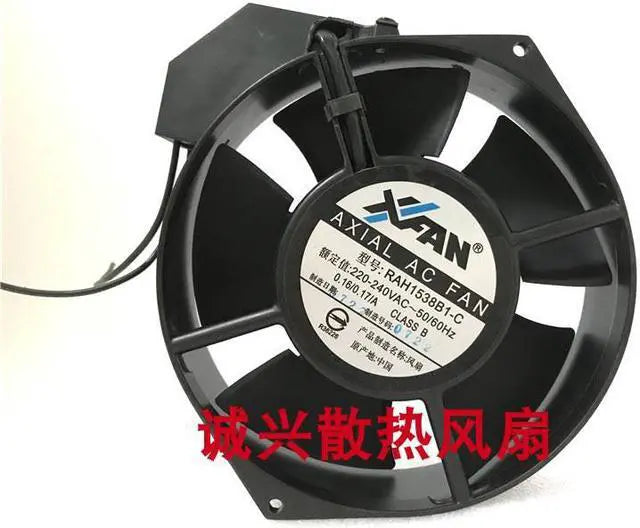 Xfan 150*38mm RAH1538B1-C 220~240V 50/60Hz 0.16/0.17A Class B 2 Wires AC fan cabinet server ups server cooler