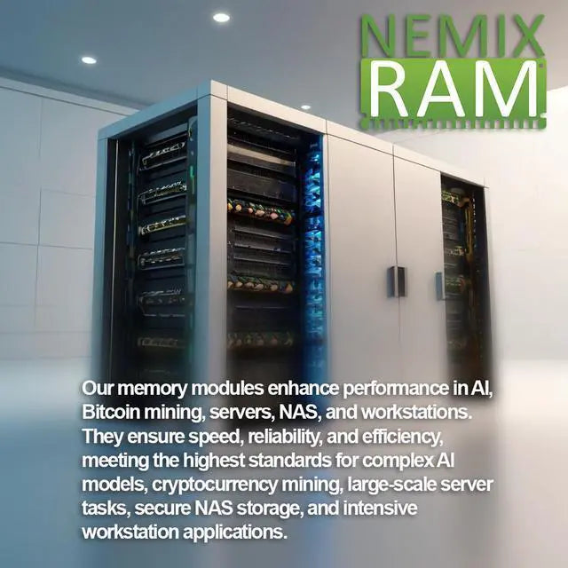 NEMIX RAM 32GB (1X32GB DDR5 4800MHZ PC5-38400 1Rx4 1.1V CL40 288-PIN ECC RDIMM Registered Server Memory Compatible with HP Z4 G5 Workstation