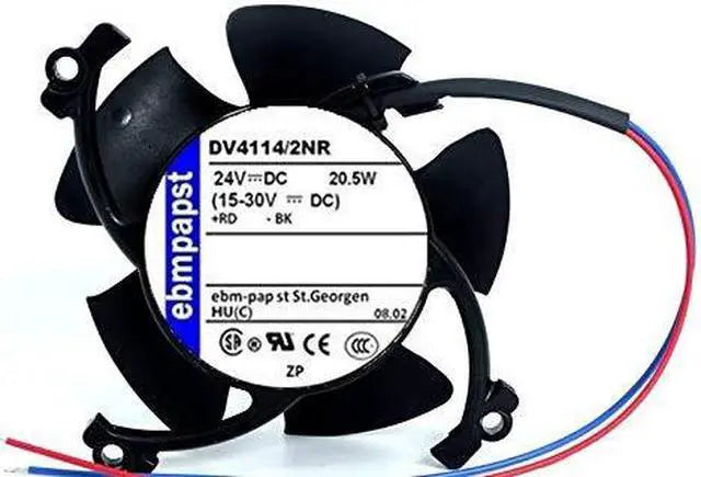 for 24V 120mm ebmpapst DV4114/2NR Fan - 20.5W 850mA 61DB 12038 3-Wire Cooling Fan