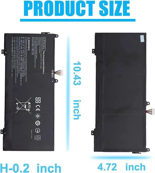 Burflo CP03XL Battery for HP Spectre X360 13-AE000 Series:13-AE011DX 13-AE012DX 13-AE001NG 13-AE006NO 13-AE013DX 13-AE091MS 13-AE0XX CP03060XL 929066-421 929072-855 HSTNN-LB8E LB8-11.55V 60.9Wh