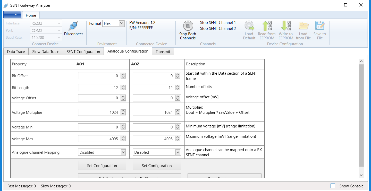 SAE J2716 (SENT) to CAN Gateway