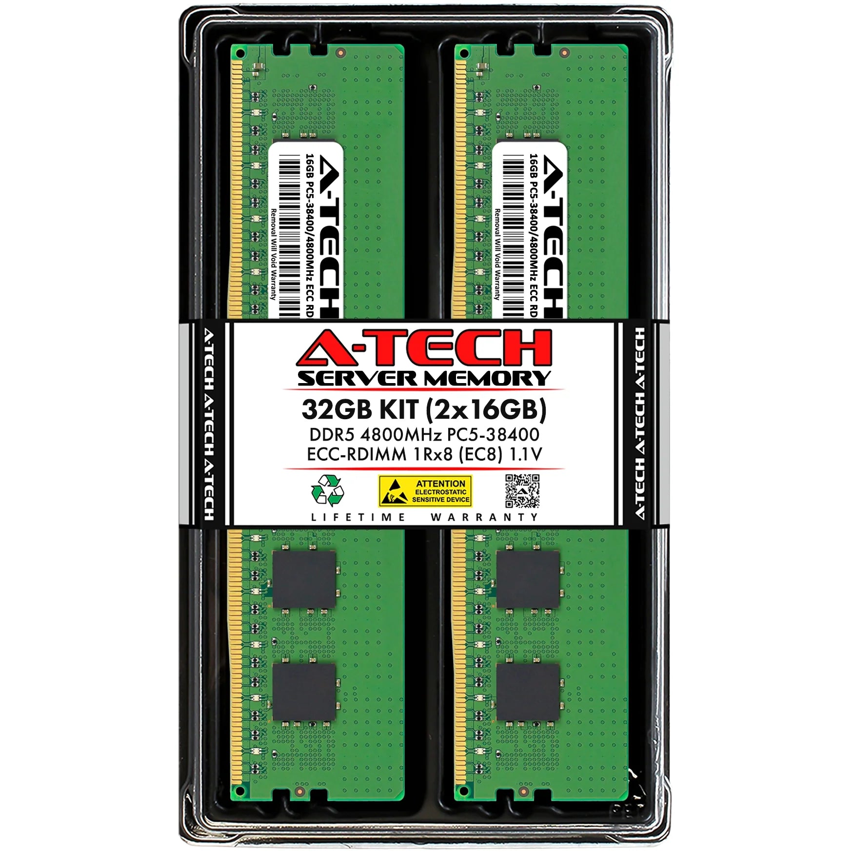 Dell PowerEdge R760xs Memory RAM | 32GB Kit (2x16GB 1Rx8 DDR5 4800MHz (PC5-38400 EC8 RDIMM