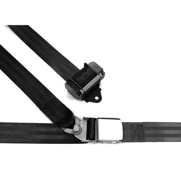 Pax,3-Pt Reel Assembly, Lap Belt & Harness W Inertia Reel, Black