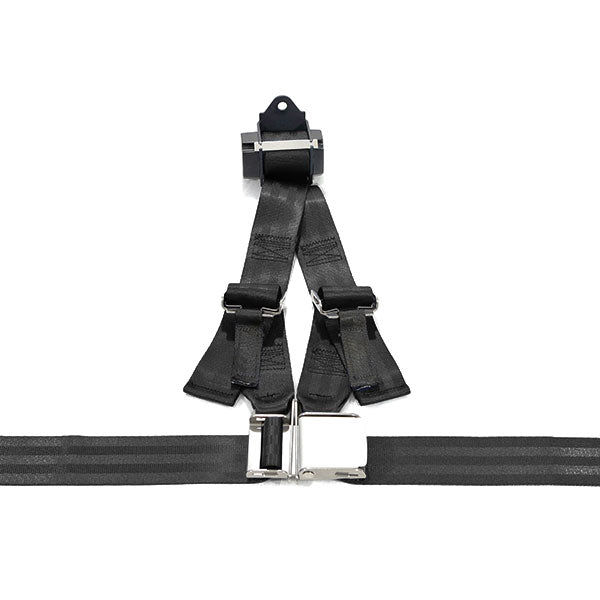 Crew 4-Pt Rotary Assembly, Permanent Right Locking Side Adjusters On Harness & Lap Belt Tan