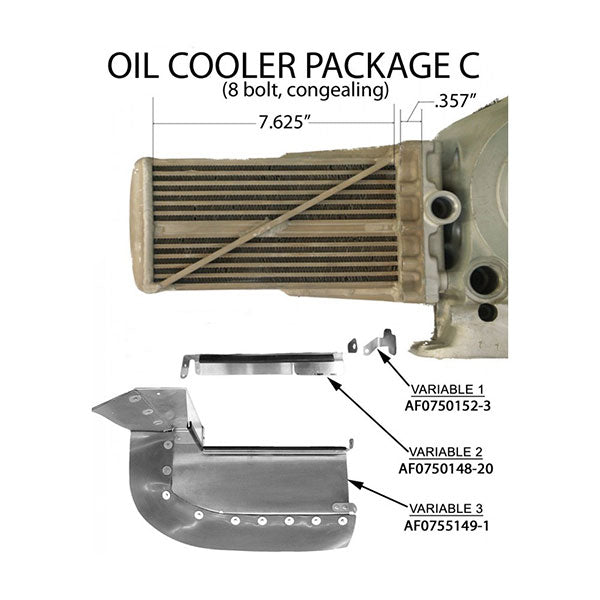 Cessna 180 1956-81 182 58-73 Package A Engine Baffle Kit, Powder Coat, Black Seals