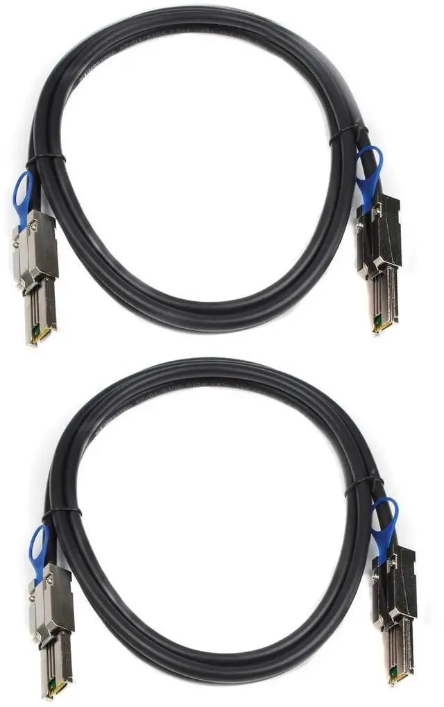 2PCS Mini SAS26P SFF-8088 to SFF-8088 2M 6.6 feet External Cable Attached SCSI