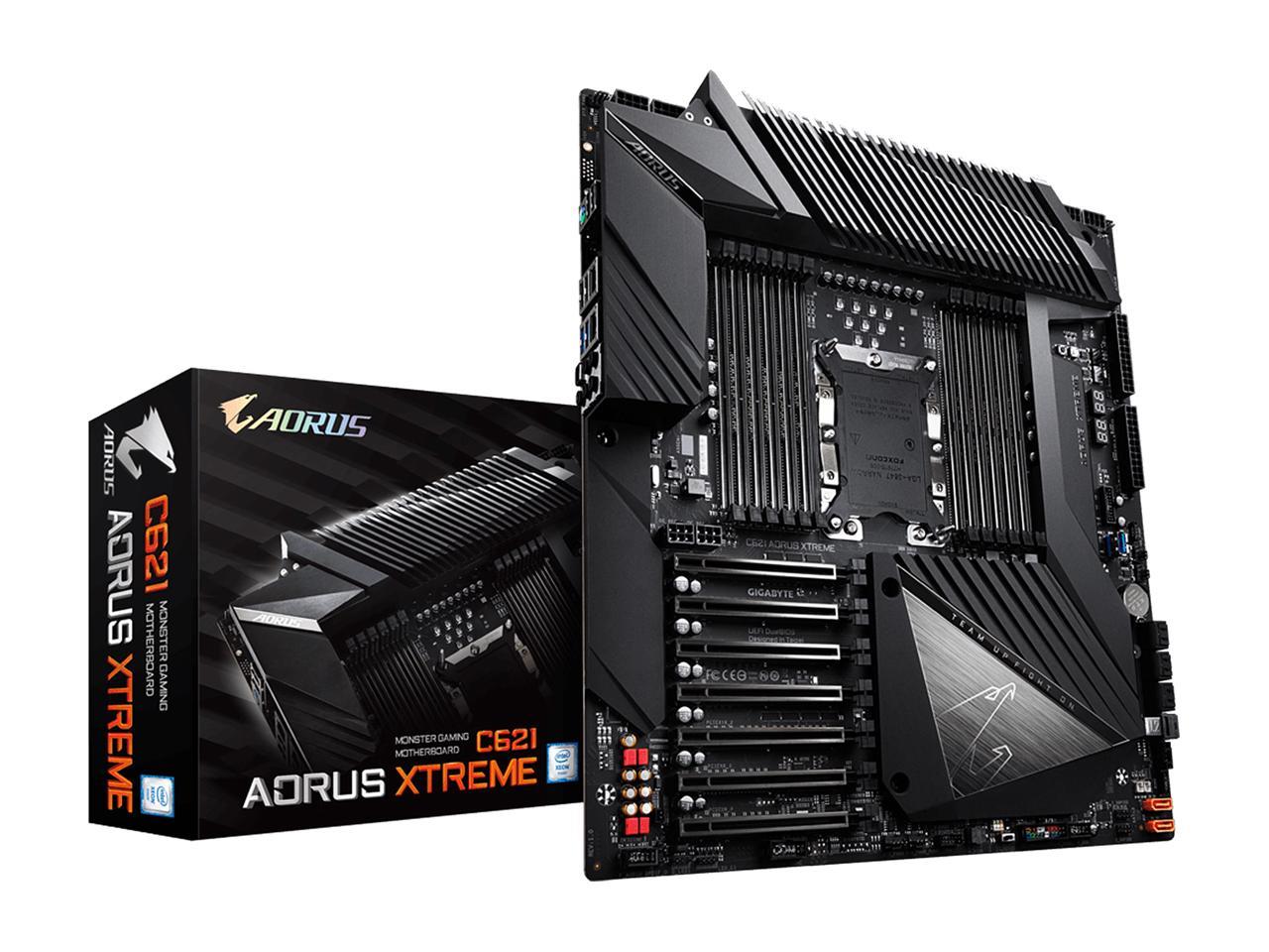 GIGABYTE C621 AORUS XTREME LGA 3647 Intel C621 SATA 6Gb/s Extended ATX Intel Motherboard Retail Box.