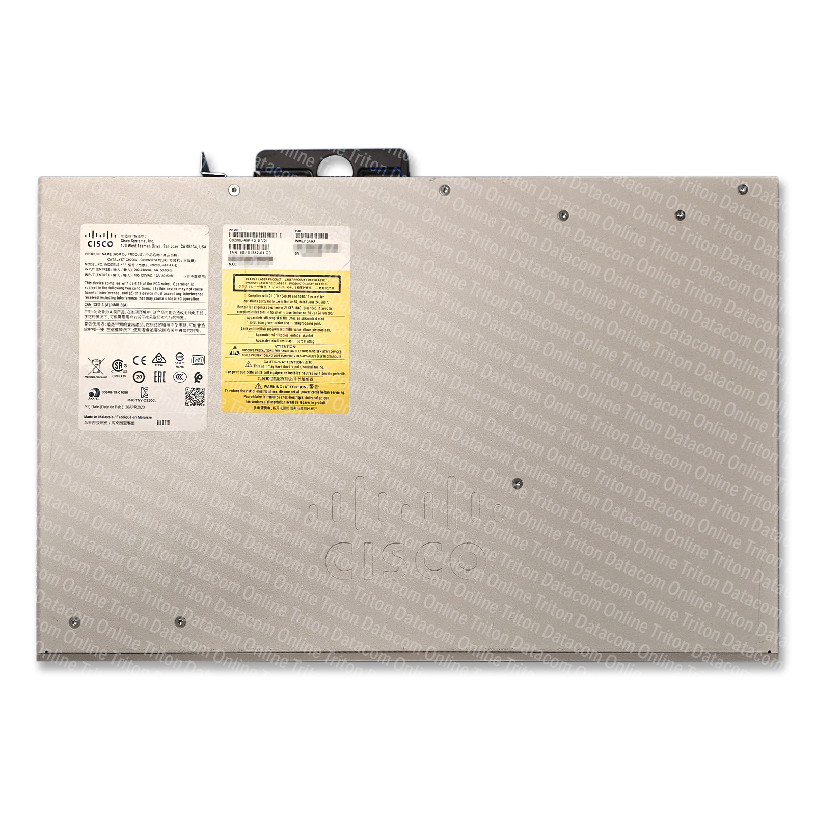 C9200L-48P-4G-E - Cisco Catalyst 9200 Series Switch with 48 ports gigabit ethernet, Full PoE+, 4x 1 gigabit SFP fixed uplink, Network Essentials license
