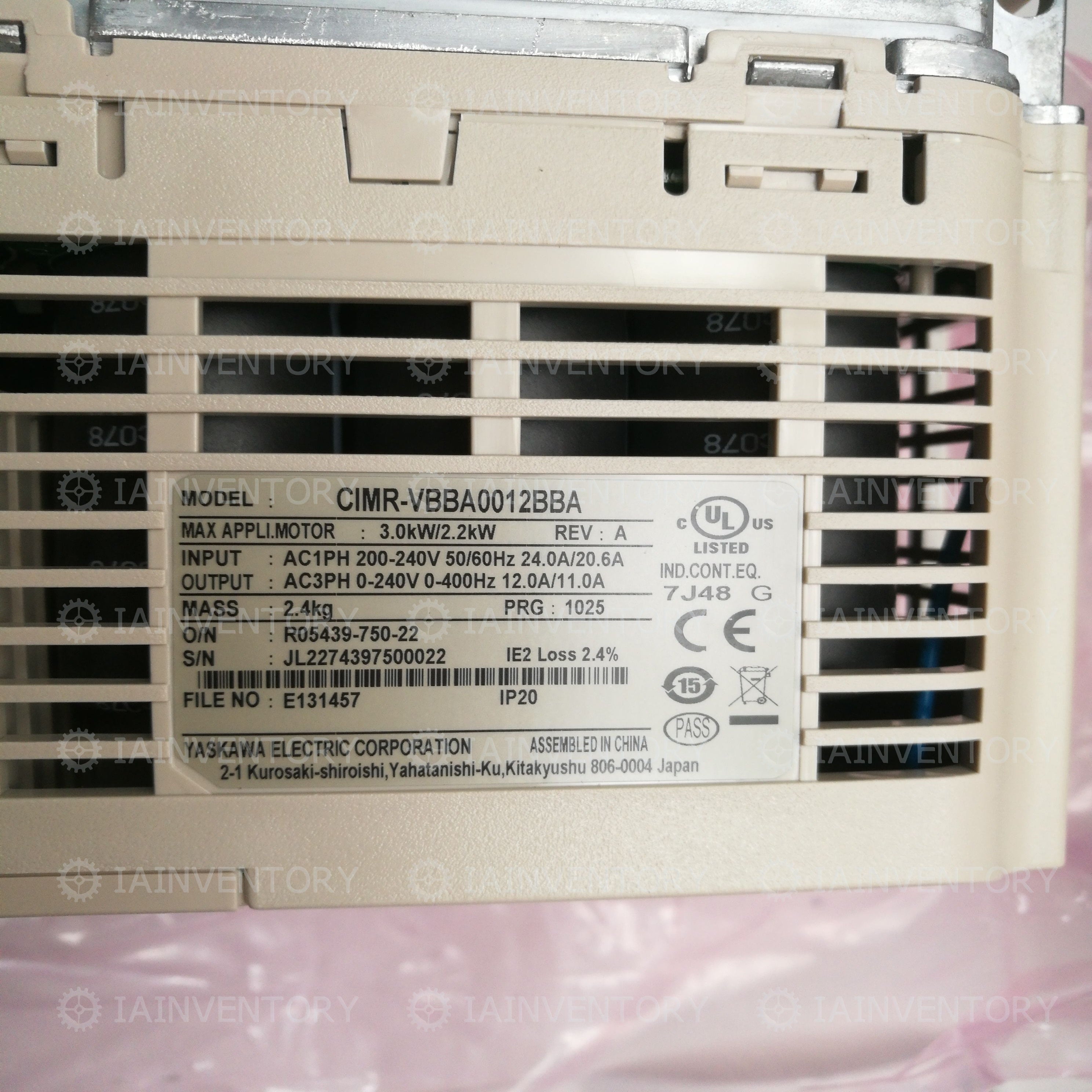 YASKAWA inverter CIMR-VBBA0012BBA