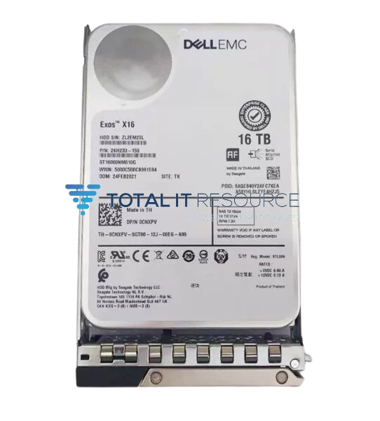 Dell CNXPV - 16TB 7.2K SAS 12Gb/s 512e 3.5-Inch Hard Drive | Alo Tech Solutions