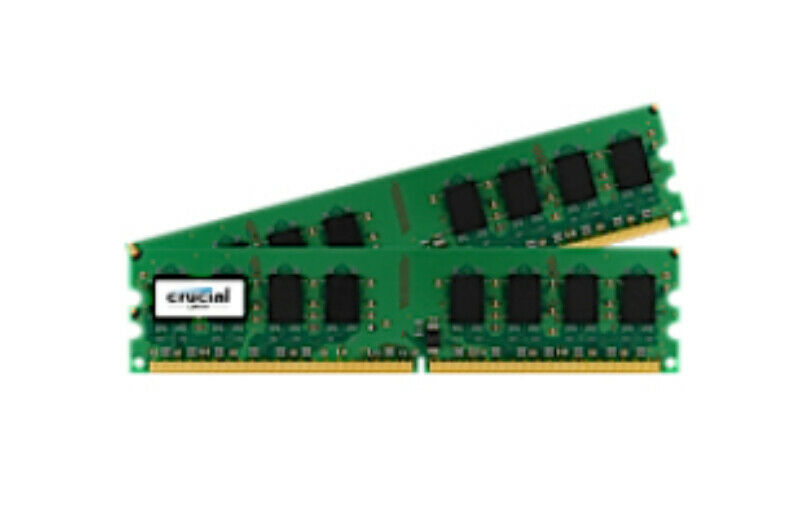Crucial 2GB KIT (1GB x 2Pcs Kit) DDR2  PC2-5300 667MHz CL5 Desktop Memory - CT2KIT12864AA667