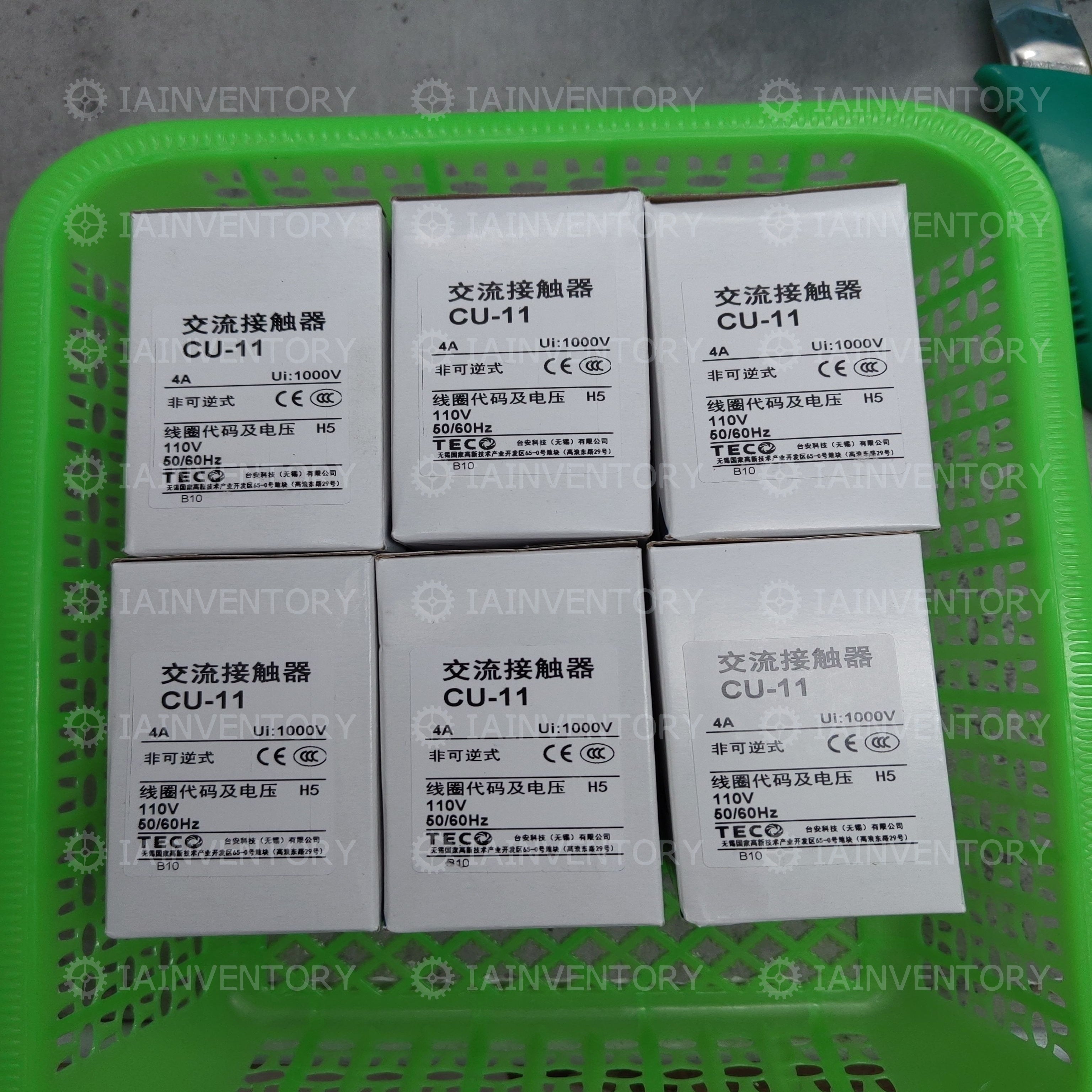 TECO AC Contactor CU-11 3A1a 110VAC