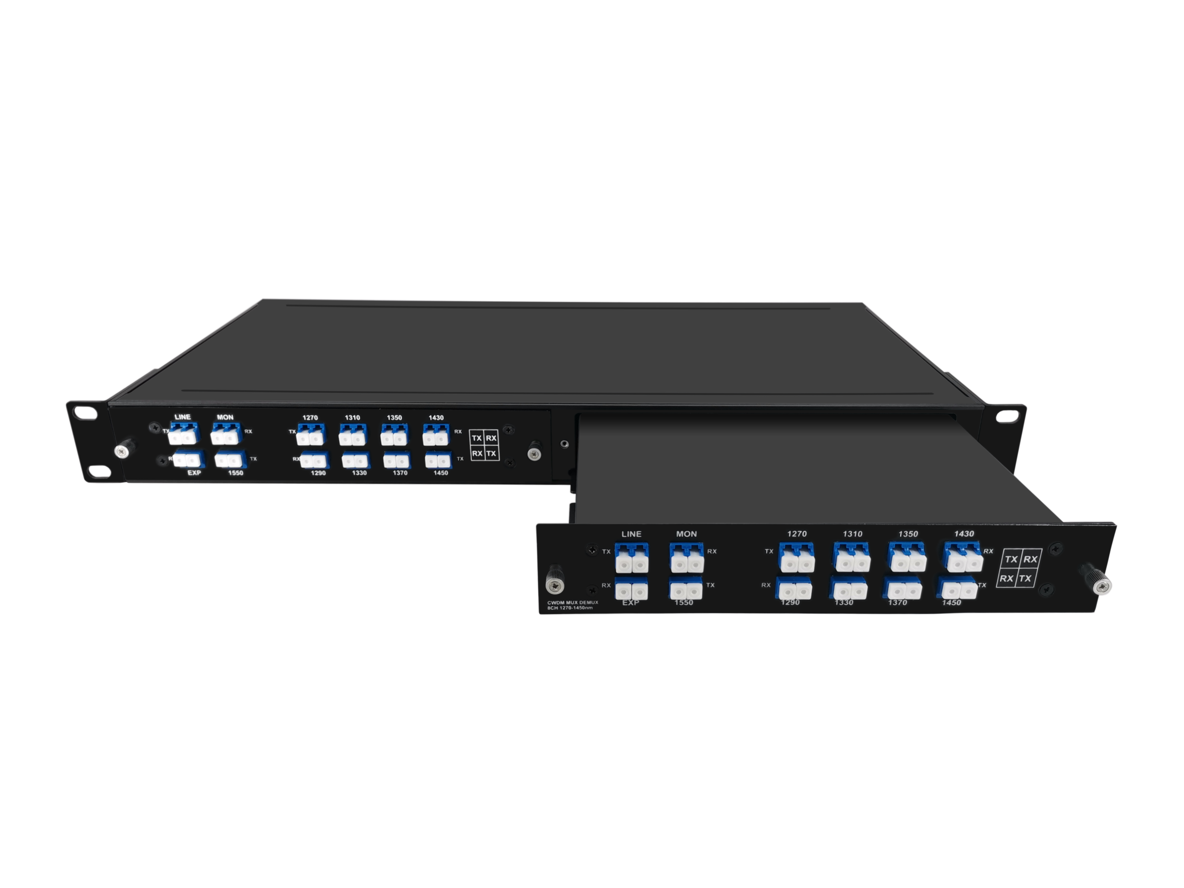 FMU 2-Slot 1U 19” Rack Chassis Unloaded, Holds up to 2 Units FMU Plug-in Module, P/N: FMU-1UFMX-N