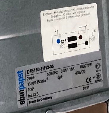 D4E160-FH12-05 ebm papst centrifugal fan