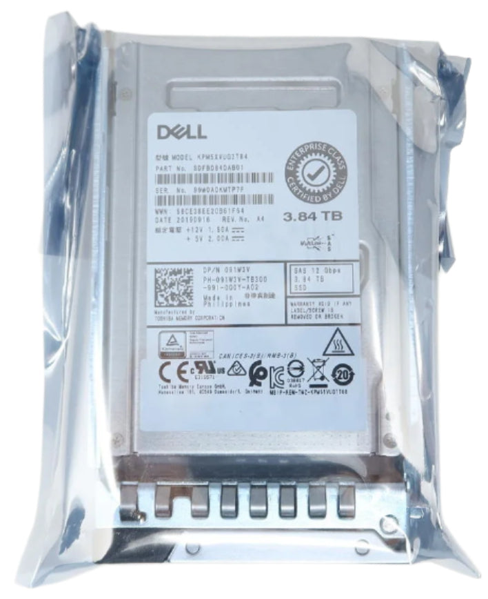 Dell 091W3V KPM5XVUG3T84 - 3.84TB SAS 12G 2.5-Inch SSD | Alo Tech Solutions