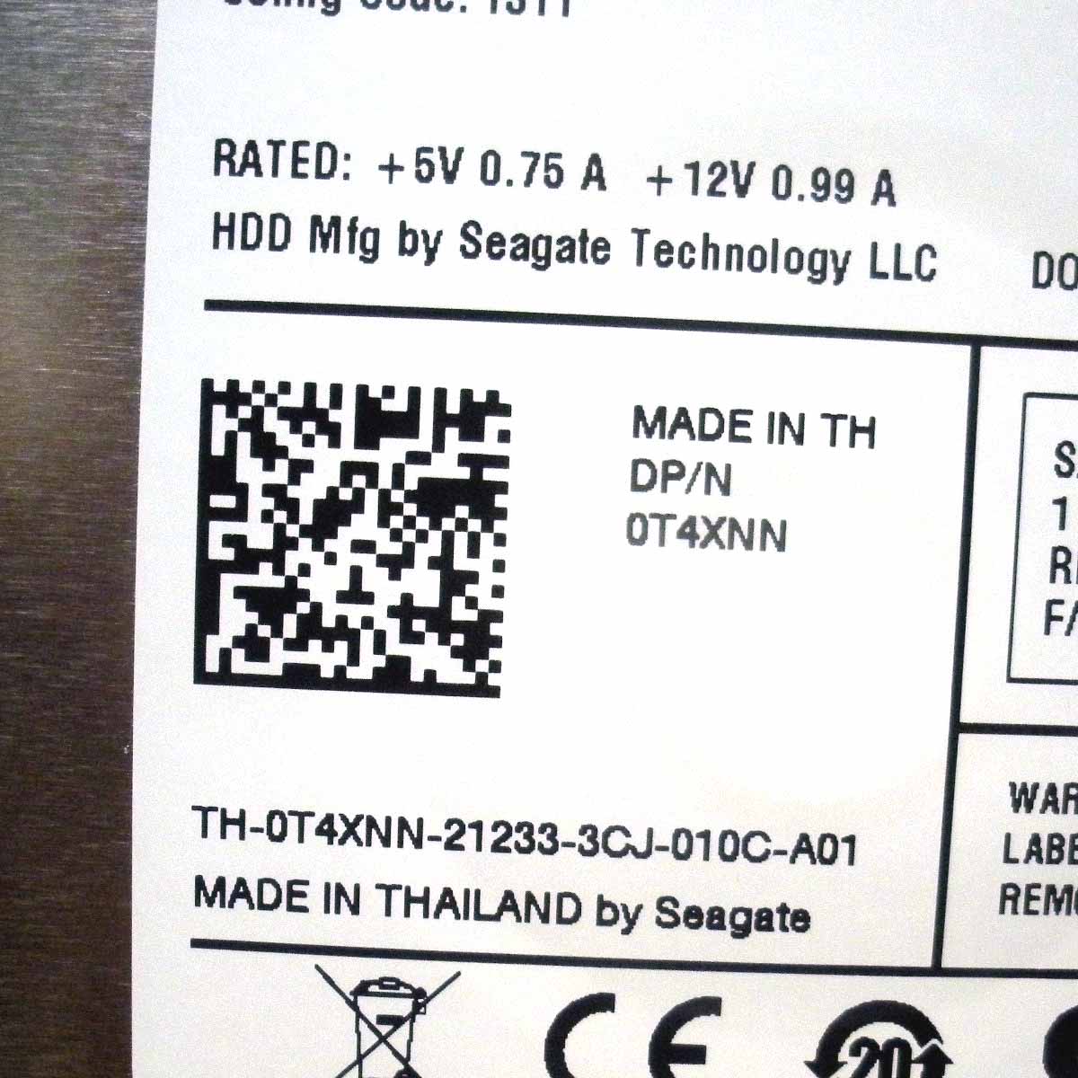 Dell T4XNN Hard Drive 1TB 7.2K SATA 3.5in