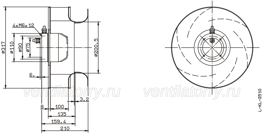 Brand new RH31M-4DK.2Y.1R  ZIEHL-ABEGG centrifugal fan 3-400V 50HZ