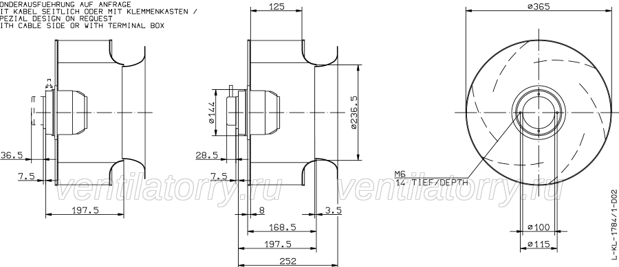 RH35M-VDK.4A.1R  ZIEHL-ABEGG centrifugal fan 3-400V 50HZ