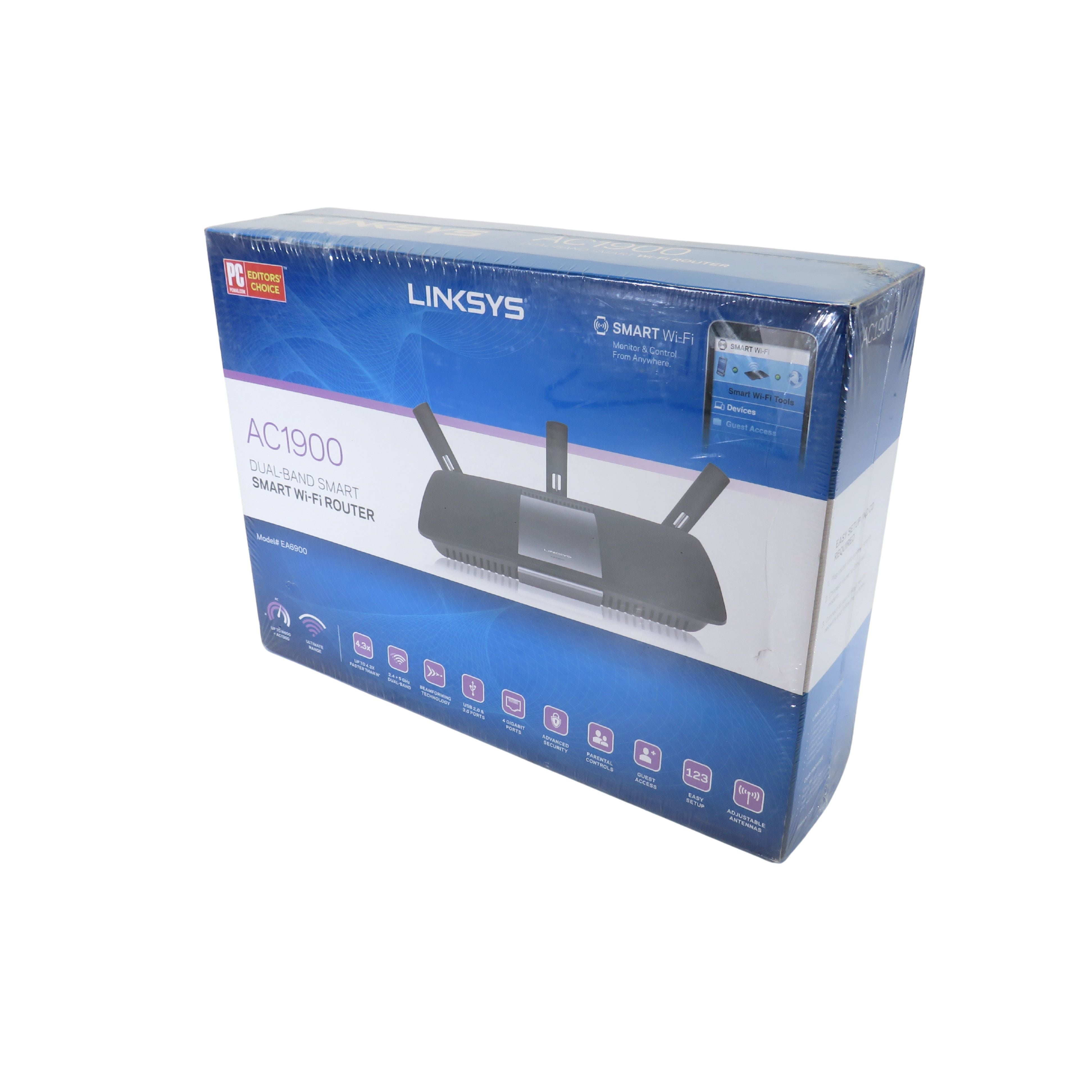 LINKSYS EA6900 WiFi 5 Gigabit Dual Band Antenna Wireless Router, Black