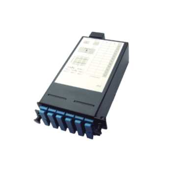 FUD MTP®-12 Cassette, 12 Fibers OS2 Single Mode, MTP® to 6x LC Duplex (Blue), 0.35dB max