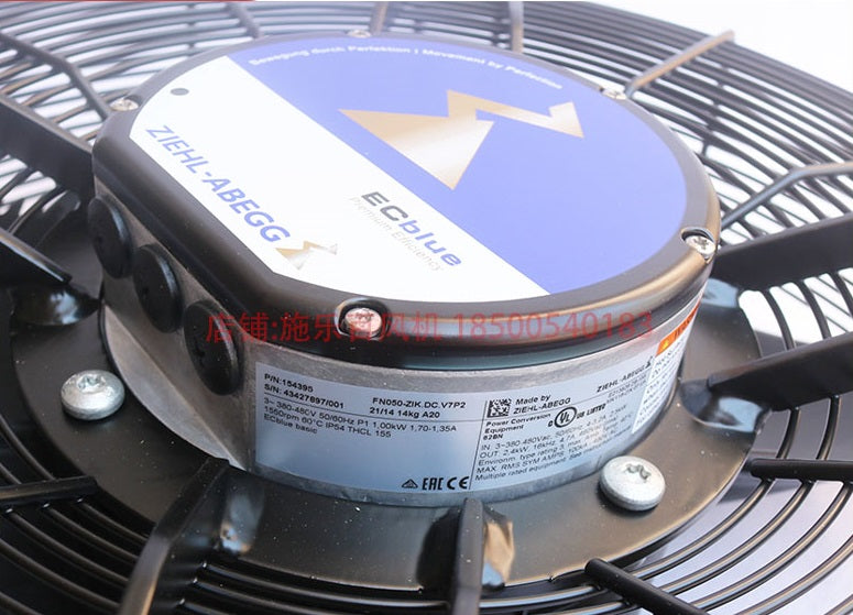 FN050-ZIK.DC.V7P2(Art. 179667) ZIEHL-ABEGG Axial Fan 3~380-480V 1.0kW 1.7/3.5A 1550rpm