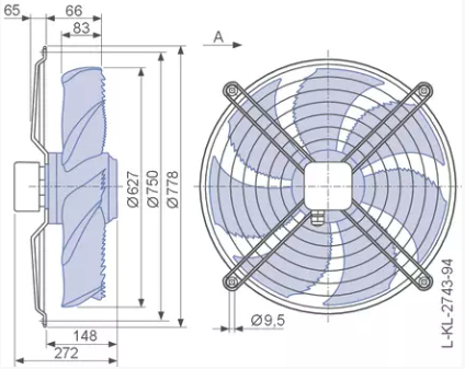 FN063-4EW.6N.A7P6 ZIEHL-ABEGG Axial Fan 230V 1.85kW 7.7A 1360 rpm