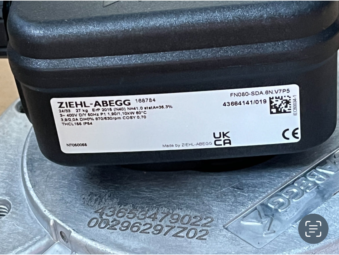 FN080-SDA.6N.V7P5 ZIEHL-ABEGG Axial Fan 400V High Power Industrial Cooling Solution
