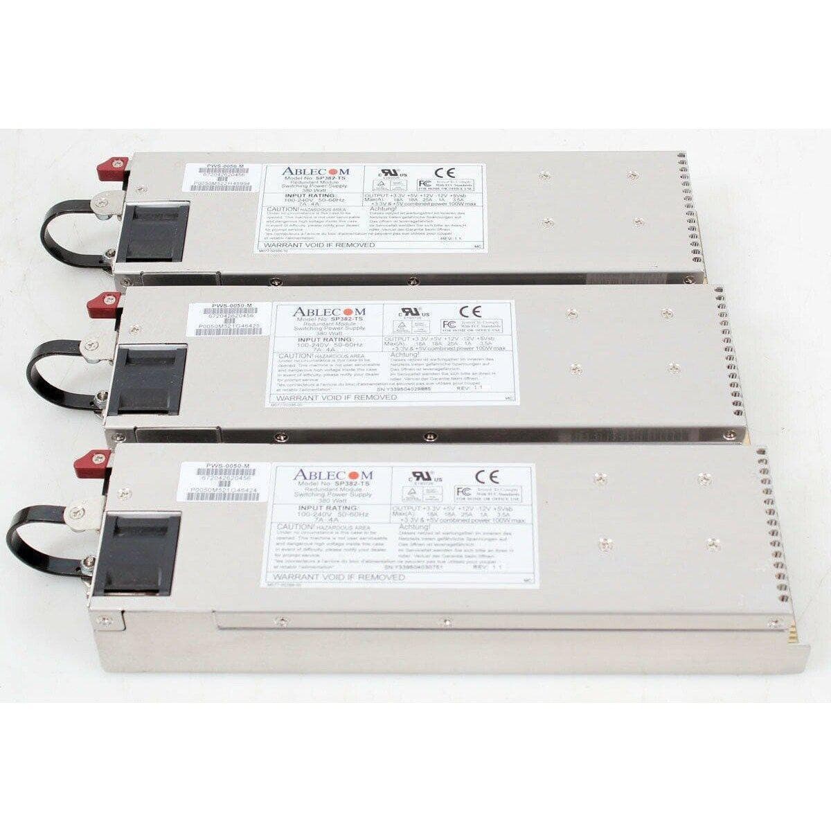 Ablecom SP382-TS 380W Switching Power Supply, SuperMicro P/N: PWS-0050-M 3701195209847-FoxTI