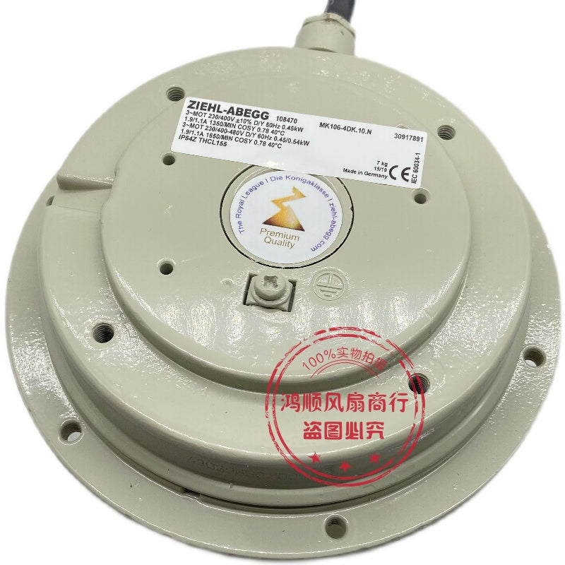 MK106-4DK.10.N ZIEHL-ABEGG Centrifugal Fan Motor 3∼ 400V 50Hz 0,45Kw